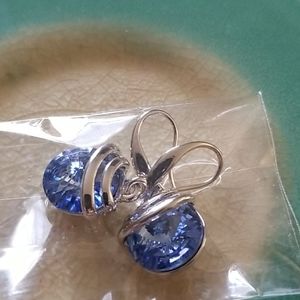 NEW in packaging light blue spring drop earrings